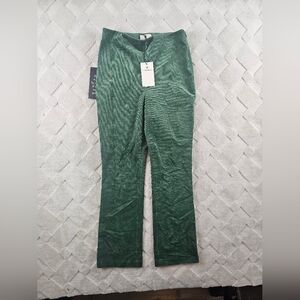 Tuckernuck Corduroy Flare Pants Womens Medium Green Stretchy Holiday Casual